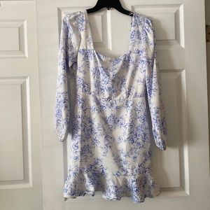 Floral satin dress